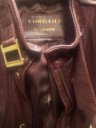 Cazadora Cortefiel Piel Marrón