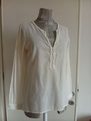 Camicia bianca estiva in cotone