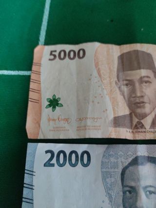Banconote Indonesia 5000 e 2000 Rupiah