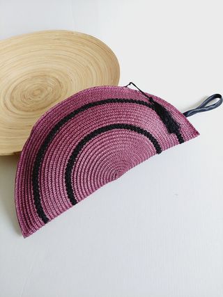 Bolso fiesta abanico granate 
