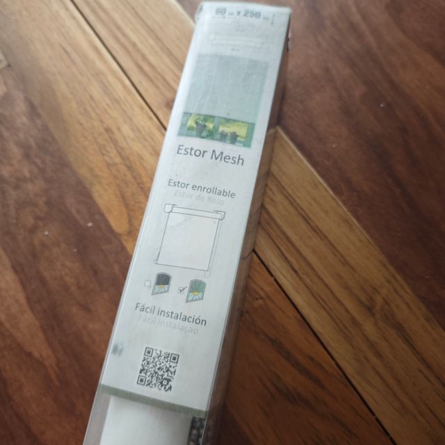 Estor enrollable blanco 60x250