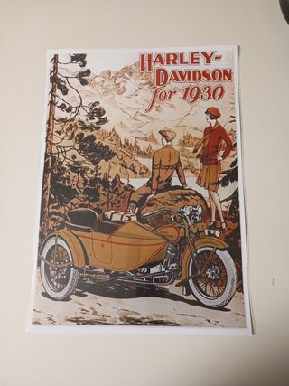 Poster Harley Davidson 1930 Vintage