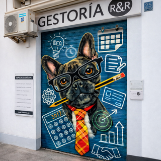 Graffiti pintor fachada escaparate y hogar