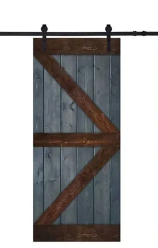 Puerta granero madera maciza 2 colores