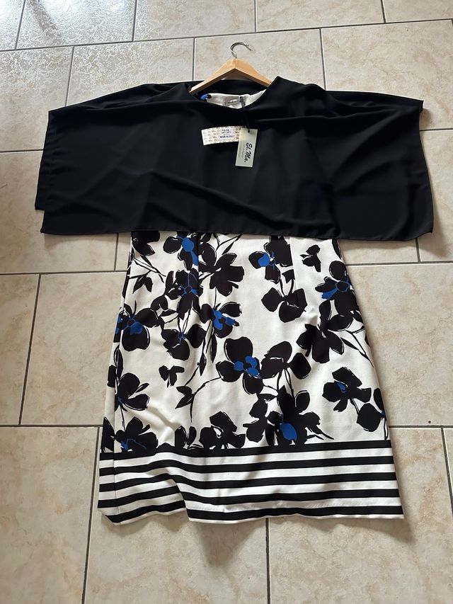 Vestito El.M. elegante bianco e nero