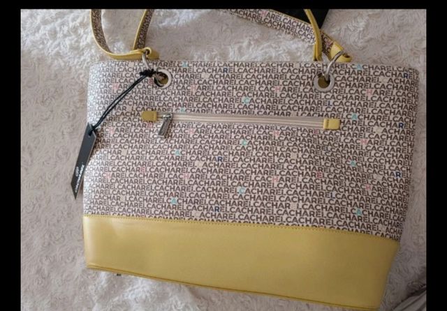 Bolso Cacharel beige y amarillo