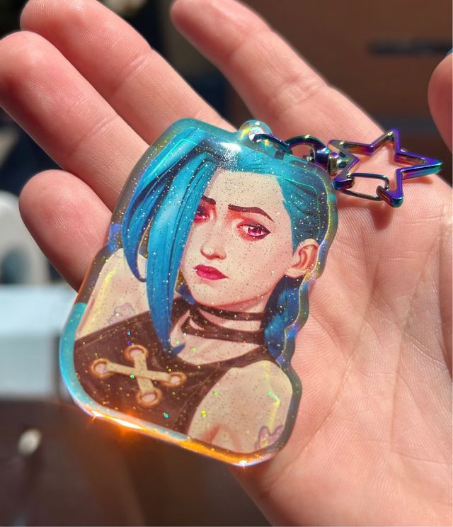 Llavero de Jinx holografico