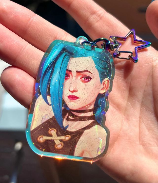 Llavero de Jinx holografico