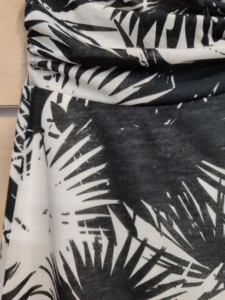Vestido Mango blanco y negro talla S