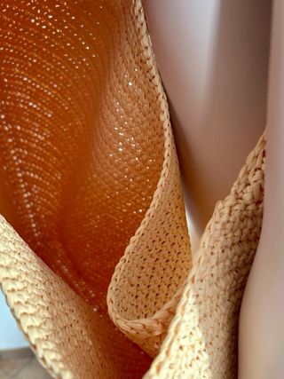 Borsa a spalla/ hobo in rafia avena