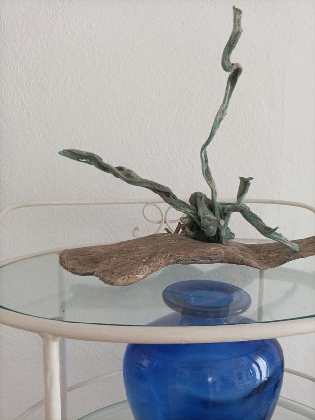 Mensola in metallo-vetro bianco