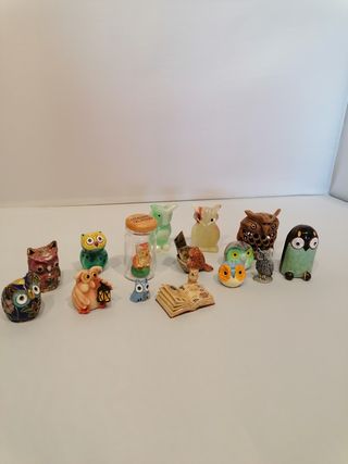 Colección figuras de búhos
