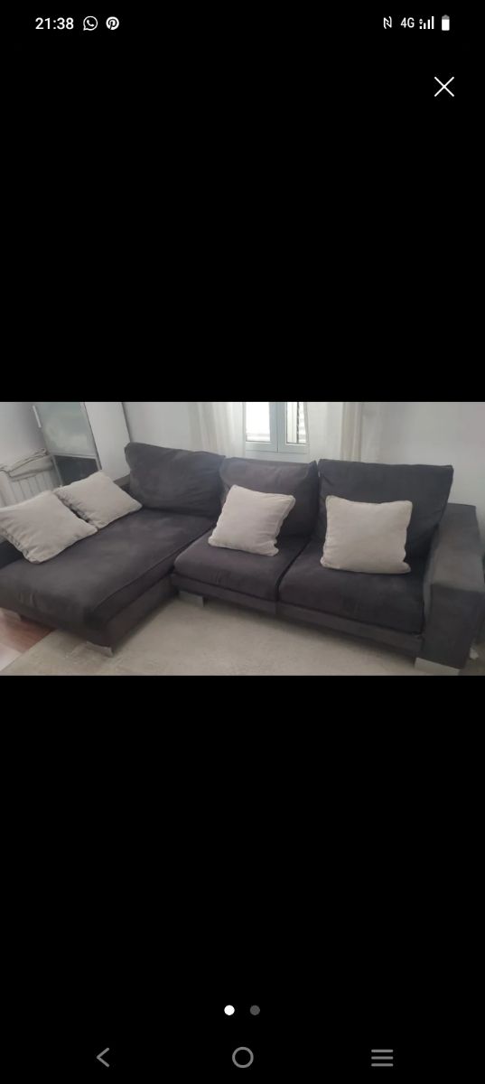 OFERTON está semana Sofá chaiselonge gris oscuro