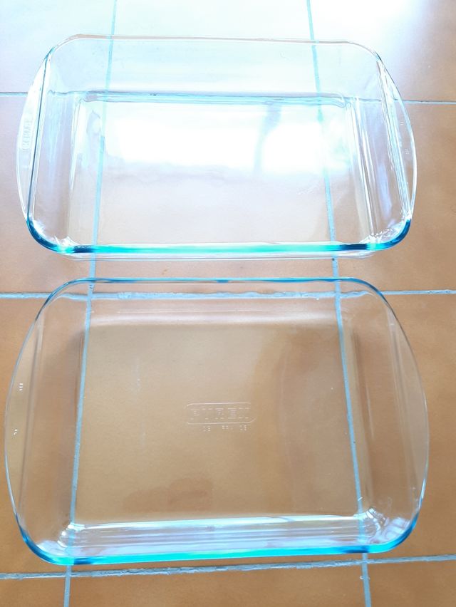 Juego 2 Bandejas Cristal