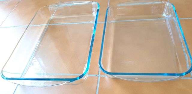 Juego 2 Bandejas Cristal