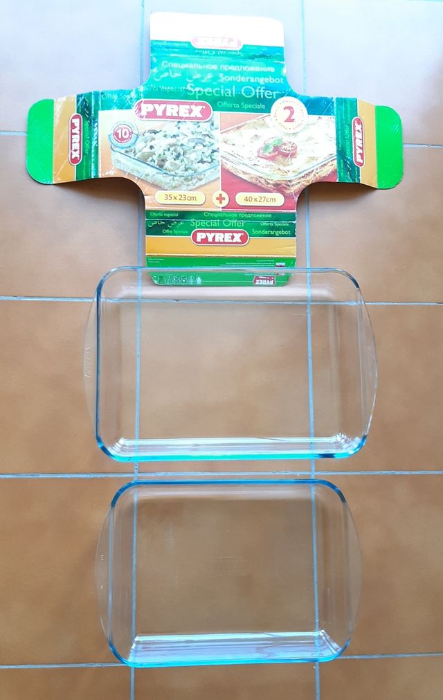 Juego 2 Bandejas Cristal