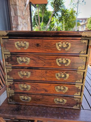 Mueble 5 cajones madera maciza. 55x33x46 alto