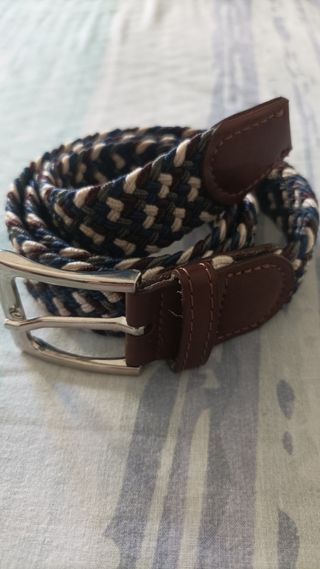 Cintura uomo moda toni blu e marrone 