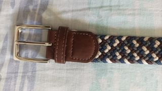 Cintura uomo moda toni blu e marrone 