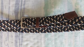 Cintura uomo moda toni blu e marrone 