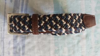 Cintura uomo moda toni blu e marrone 