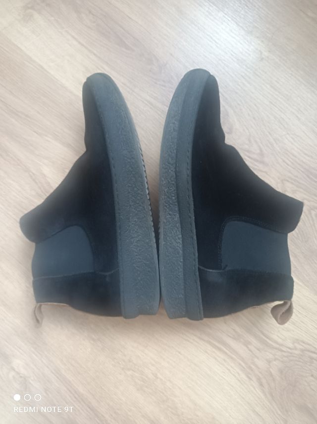 Botines negros ante - talla 38