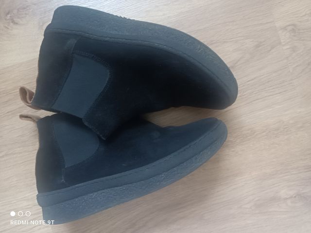 Botines negros ante - talla 38