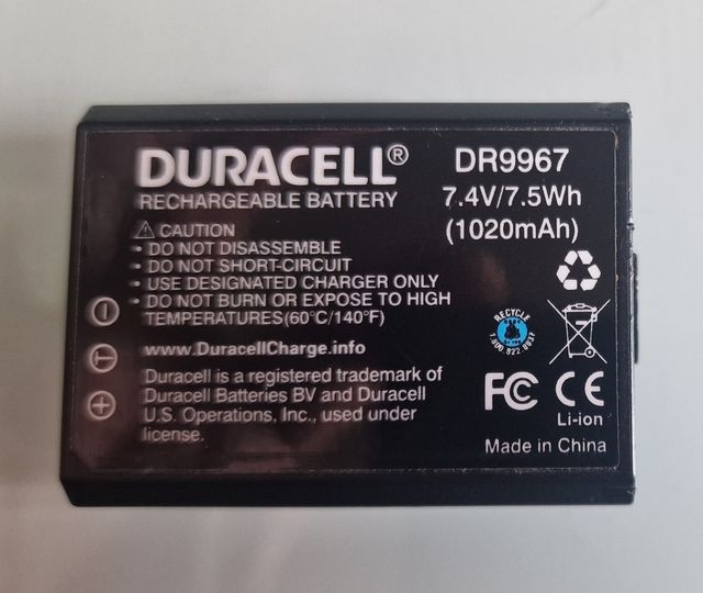 Bateria Duracel DR9967 para Canon. LP-E10.
