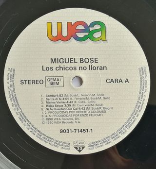 DISCO DE VINILO MIGUEL BOSE(LEER BIEN)