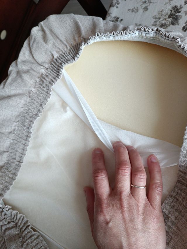 4 Coprisedie Beige in cotone 