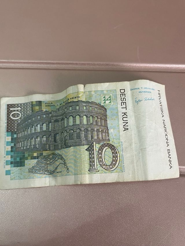 Banconota croata 10 Kuna 2001