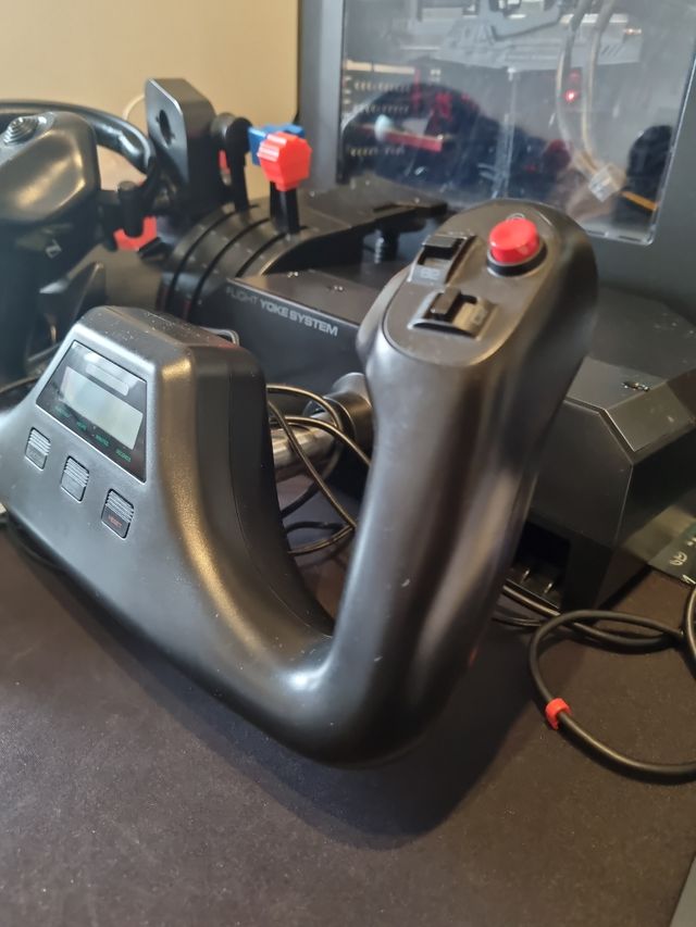 Logitech yoke system Saitek mas palanca gases