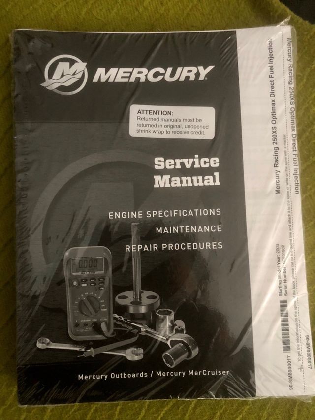 Manual motor Mercury Racing 250 XS Optimax