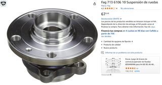 Fag 713 6106 10 Suspensión de ruedas