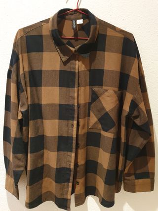 Camisa cuadros marrón-negro de 