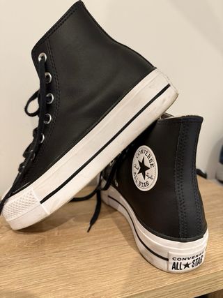 Converse plataformas negras