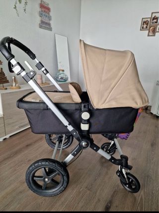 Bugaboo Camaleón 3 capazo beige,rojo + accesorios