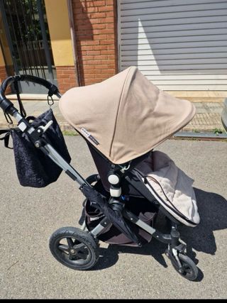 Bugaboo Camaleón 3 capazo beige,rojo + accesorios