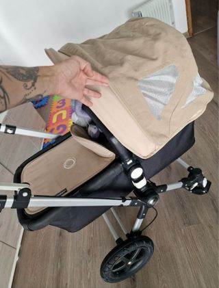 Bugaboo Camaleón 3 capazo beige,rojo + accesorios