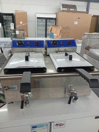 Freidora eléctrica sobremesa de 10+10lts.