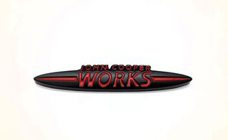 EMBLEMA PARRILLA MINI JHON COOPER WORKS 9x1,5cm