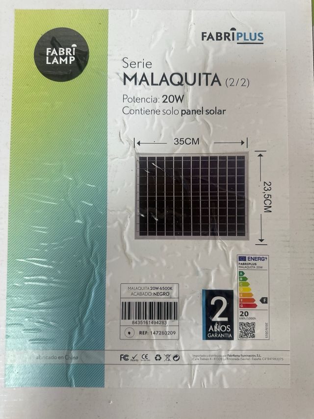 PROYECTOR LED SOLAR FABRILAMP MALAQUITA