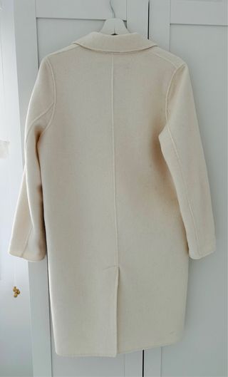 Abrigo Zara beige - Talla xs color crema