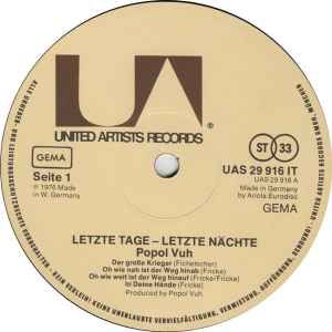 DISCODE VINILO POPOL VUH