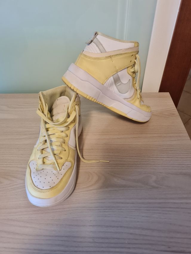 Nike Dunk High Up - Scarpe Giallo/Bianco
