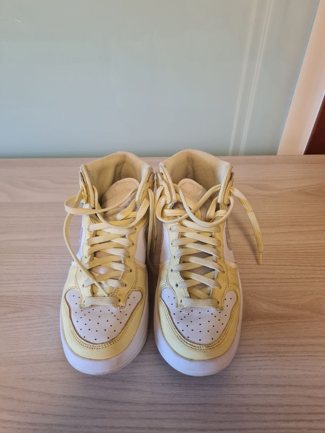 Nike Dunk High Up - Scarpe Giallo/Bianco