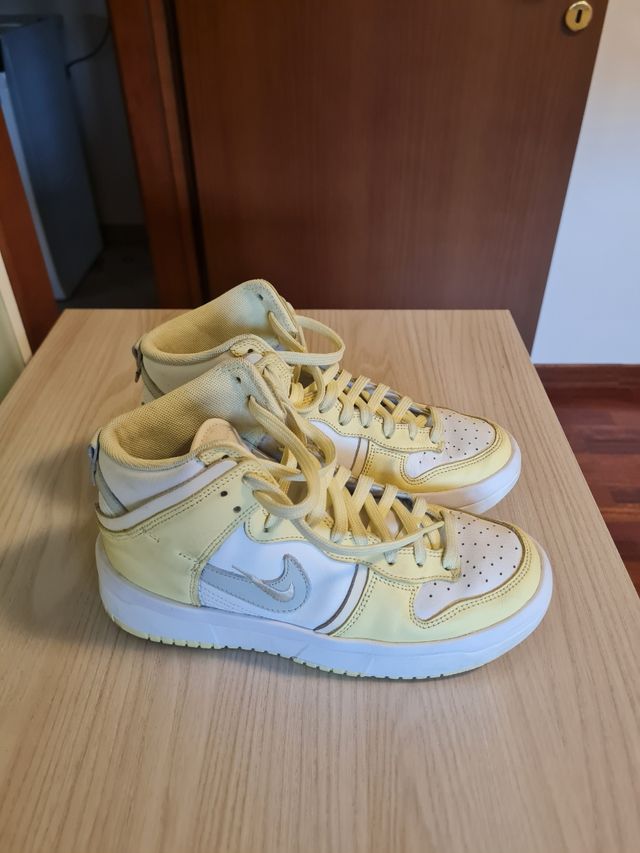 Nike Dunk High Up - Scarpe Giallo/Bianco