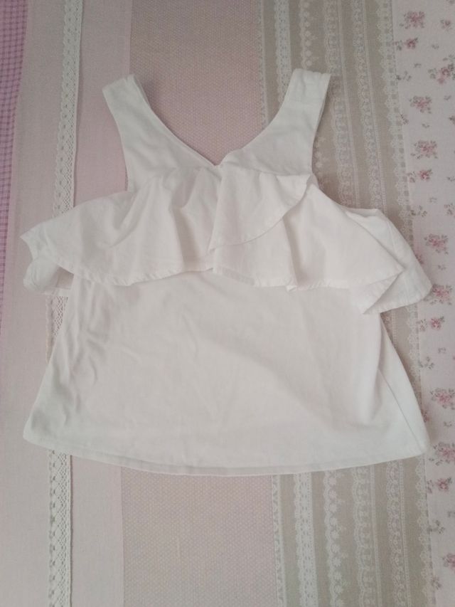 Blusa blanca niña Zara 7-8 años