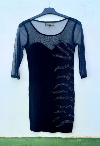 Vestido Bershka fiesta negro - Talla L