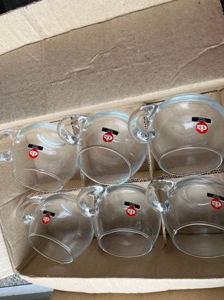 6 tazze in vetro ingrid glass